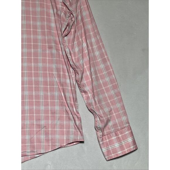 Faherty Reserve The Movement Shirt Mens Small Pink Plaid Lightweight Stretch - Picture 3 of 14